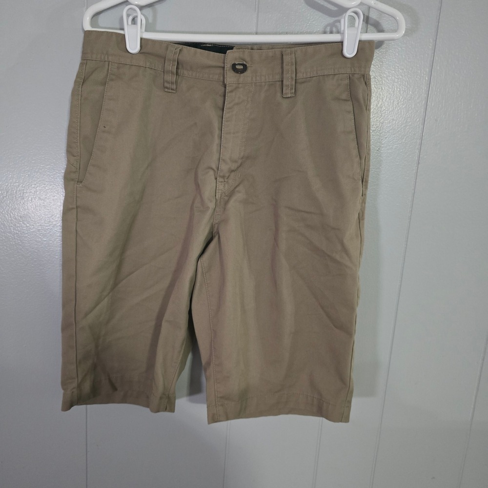 Volcom Chino Shorts Mens 29 Khaki Repreve Recycled Twill Skater‎ Casual
